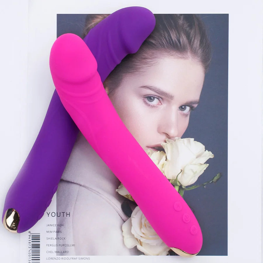 FLXUR Lengthened Dildo Vibrator for Women Vagina Clitoris Massarger Erotic Toys Soft Skin Feeling Sex Products for Adults