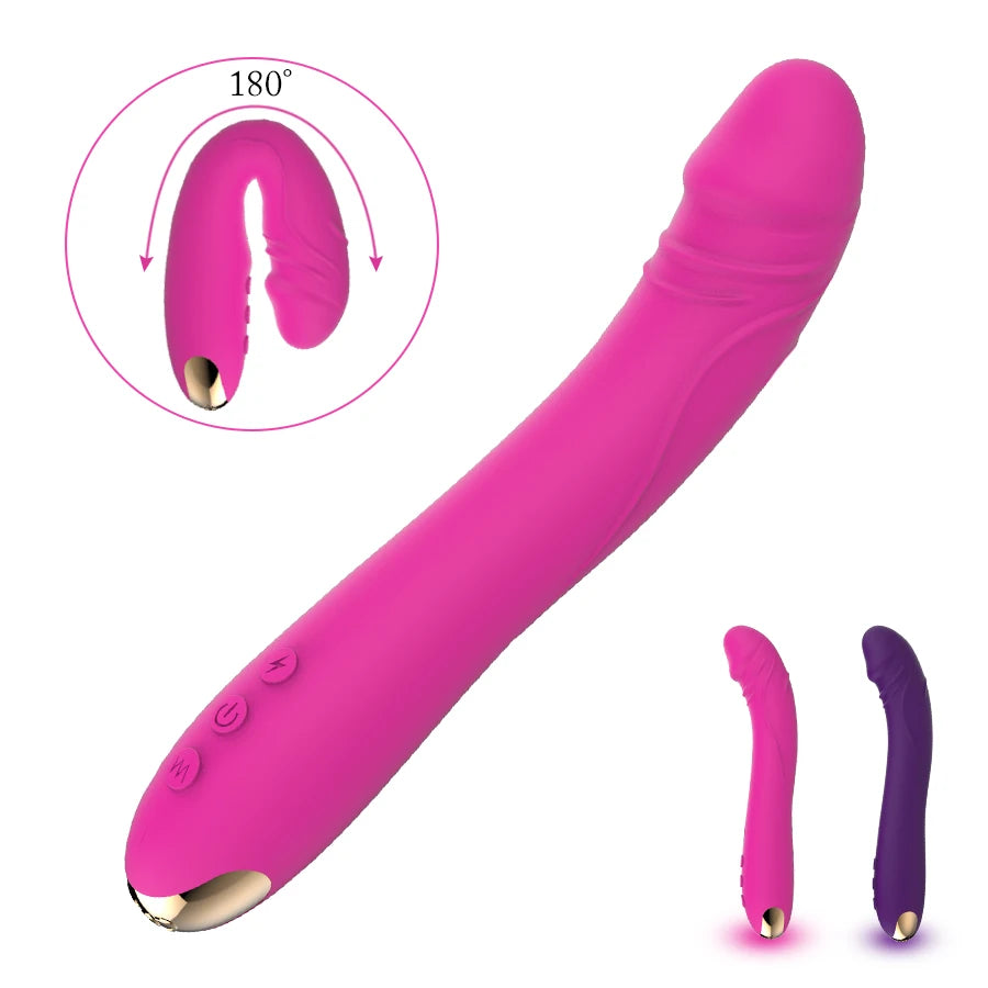 FLXUR Lengthened Dildo Vibrator for Women Vagina Clitoris Massarger Erotic Toys Soft Skin Feeling Sex Products for Adults