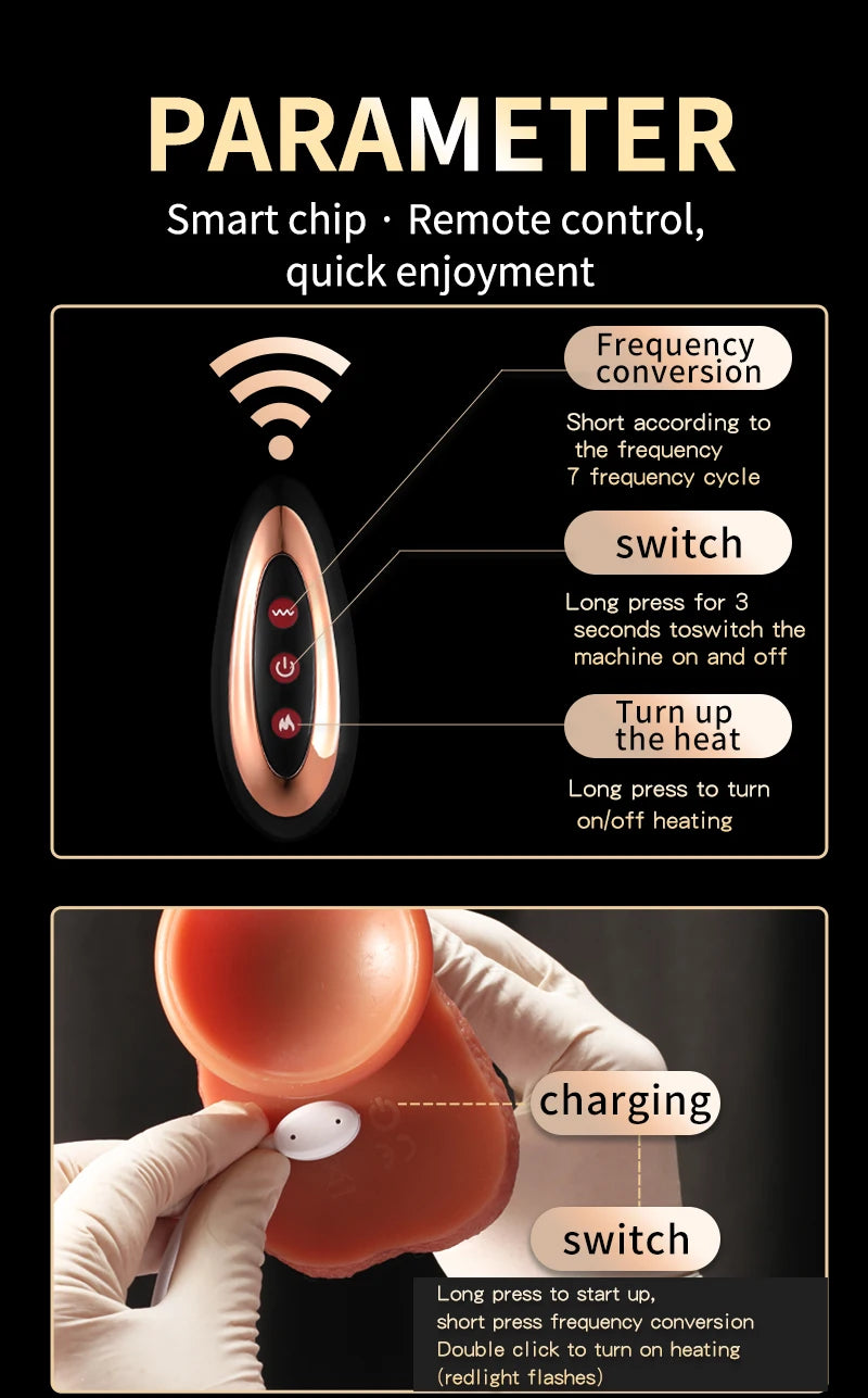 Realistic Dildo - Heating & Vibrating