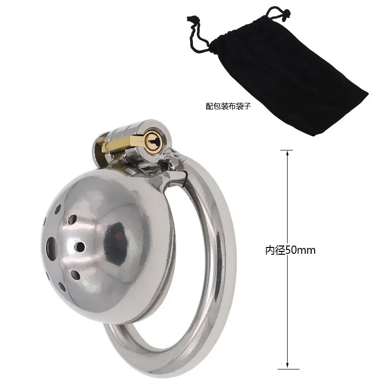 Male Stainless Steel Chastity Device Chastity Belt CB Lock Catheter Penis Ring Cock Cage Alternative Bondage Gay Erotic Sex Toys
