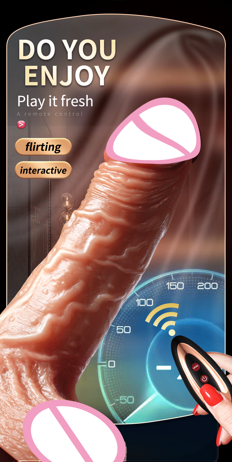 Realistic Dildo - Heating & Vibrating