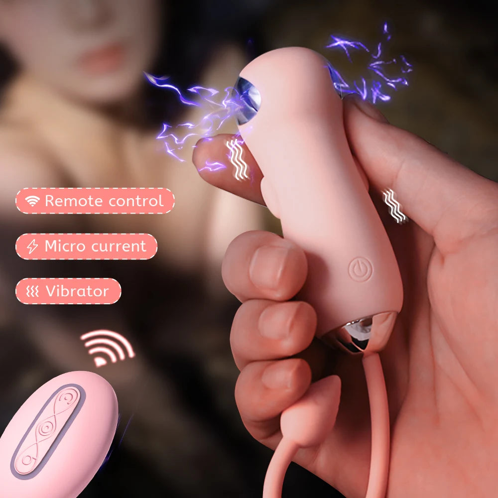 Remote Control Kegel Electric Shock Vaginal Balls for Women Clit Stimulation Vibrator Sex Toy Female Masturbation Vibrating Egg
