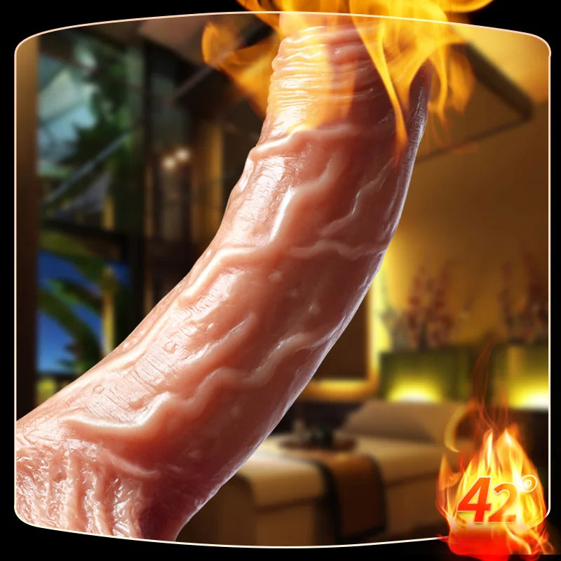 Realistic Dildo - Heating & Vibrating