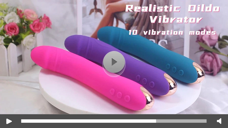 FLXUR Lengthened Dildo Vibrator for Women Vagina Clitoris Massarger Erotic Toys Soft Skin Feeling Sex Products for Adults