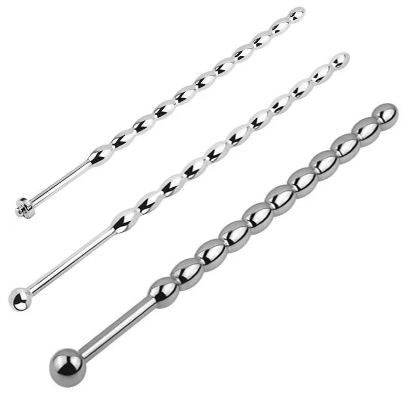 6/8mm Stainless Steel Penis Plug Uretral Stimulator Urethral Sounding Beads Penis Massage Wand Sex Toys for Men