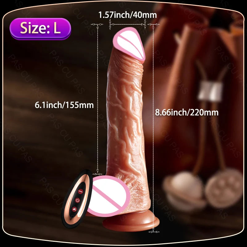 Realistic Dildo - Heating & Vibrating