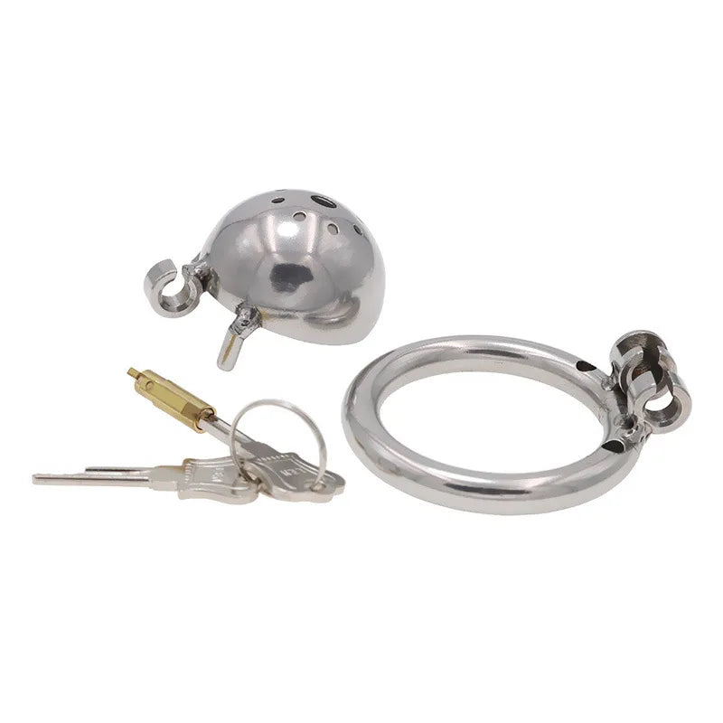 Male Stainless Steel Chastity Device Chastity Belt CB Lock Catheter Penis Ring Cock Cage Alternative Bondage Gay Erotic Sex Toys