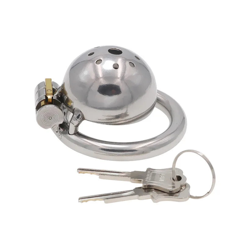 Male Stainless Steel Chastity Device Chastity Belt CB Lock Catheter Penis Ring Cock Cage Alternative Bondage Gay Erotic Sex Toys