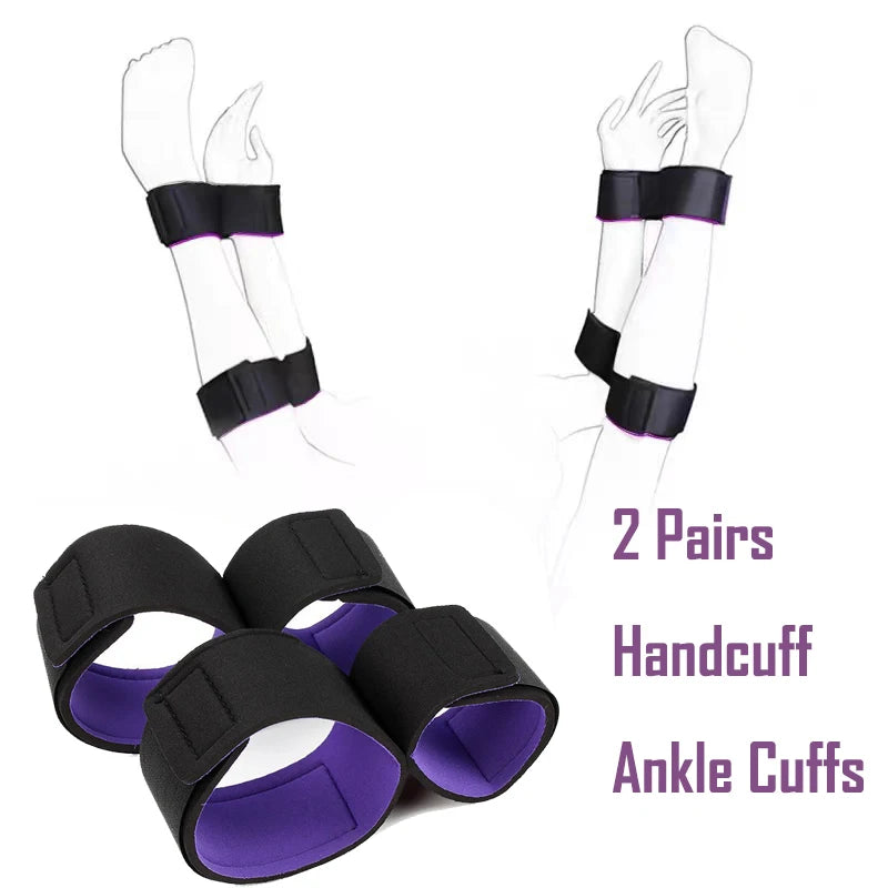 BDSM Restraints for Fun SM Handcuffs Sexual Position Sex Ultimate Cuffs Adult Sex Toy Bondage Woman Hand Ankle Cuffs Shackles
