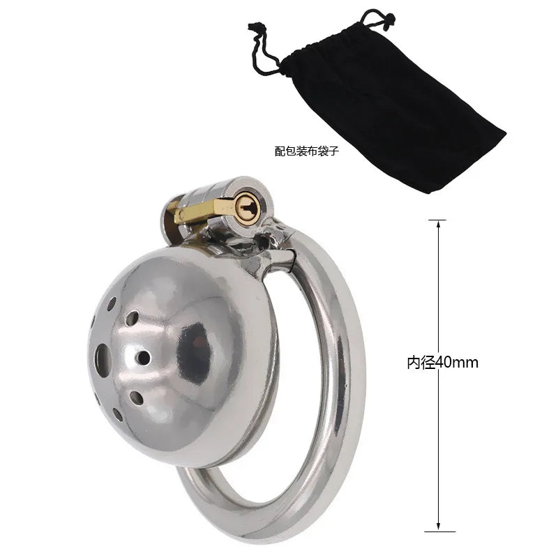 Male Stainless Steel Chastity Device Chastity Belt CB Lock Catheter Penis Ring Cock Cage Alternative Bondage Gay Erotic Sex Toys