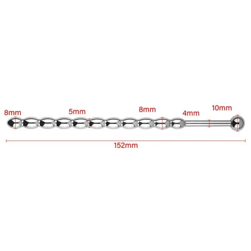 6/8mm Stainless Steel Penis Plug Uretral Stimulator Urethral Sounding Beads Penis Massage Wand Sex Toys for Men