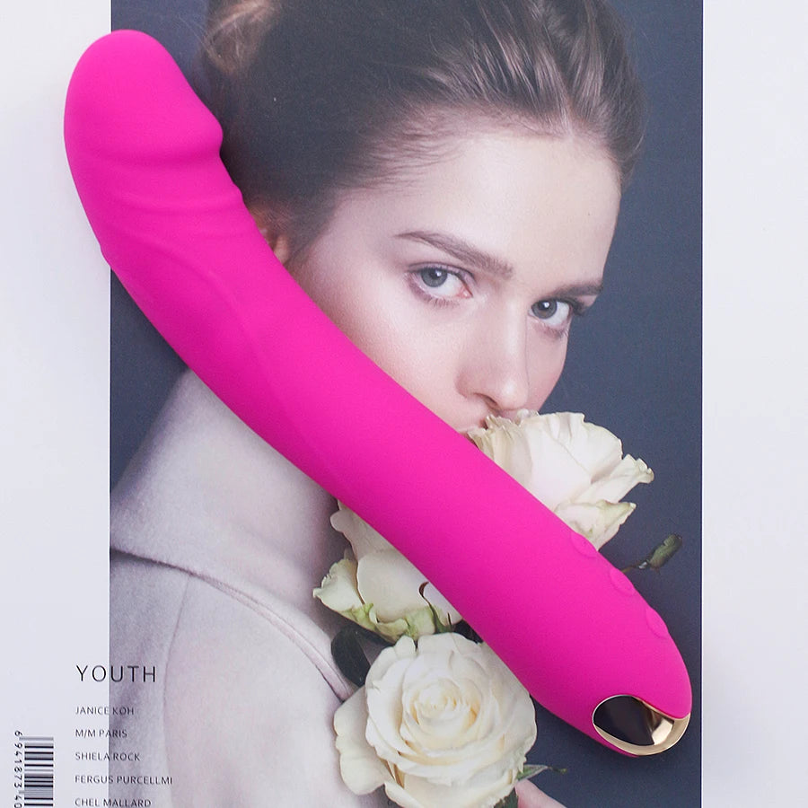 FLXUR Lengthened Dildo Vibrator for Women Vagina Clitoris Massarger Erotic Toys Soft Skin Feeling Sex Products for Adults